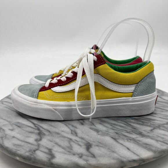 Vans Colorblock Sneakers Womens 6 Suede & Canvas Colorful Skateboarding Shoes - Picture 4 of 11